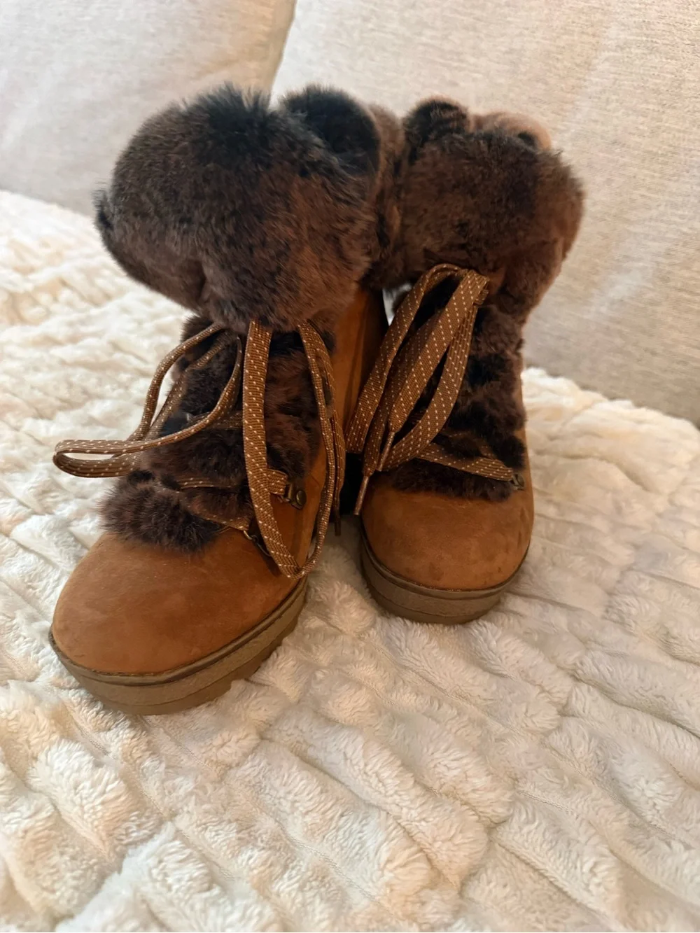 Cougar Cozy Faux-Fur Brown Women's Winter Boots